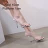 Womens Platform High Heel Sandals With Clear PVC Upper And Buckle Strap 25
