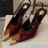 Womens Pointed Toe Slingback Pumps with Thin Heels and Buckle Strapjpg