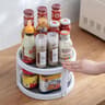 Rotatable AntiSliding Kitchen Condiment Storage Rack Spice Organizer  MultiFunctional Home Storage  0