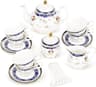 Elegant Porcelain Tea Sets For Adults  Floral Tea Cups Set Of 6 With Sugar Bowl  Creamer 6