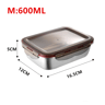 Stainless Steel Bento Box Leakproof Food Storage Lunch Box Microwave Heating Travel Pickle Box For  4