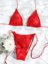 Sexy Triangle Mini Bikini Sets Micro Thongs Swimsuit Women Bikini Bandage Bathing Suit  Beachwear P