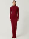 Tossy Pleated Fashion Patchwork Maxi Dress Womens High Waist Long Sleeve Solid Slim Party Dress Sum 5