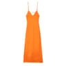 Chic Lady Dresses Women Fashion Solid Satin Pleated Backless Zipper Midi Dress Thin Straps VNeck 5