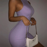 Sexy Womens Sleeveless Mini Bodycon Dress Cutout Tank Beach Party Dress 4