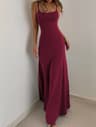 Waist Cinched High Skirt Mid Length Vest Solid Color Long Skirt Jumpsuit European And American Styl 6