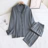 Spring Pajama Sets Men And Womens Cotton Silk Pajamas Long Sleeved Pants Thin Satin Home Clothing P 5