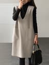 Loose Sleeveless Apron Dress Vintage Women Corduroy Casual Holiday Oversize 5