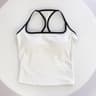 Womens Color Block Backless Yoga Tank Top With Built In Support 8