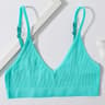 Seamless Wireless Bralette Crop Top  U Back Ribbed Comfort Bra 9