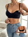 Serene Comfort Wireless Maternity Bra  Ultra Thin Front Button Breastfeeding And Postpartum Support 0