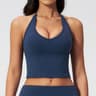 Womens Hanging Neck High Support Sports Bra Backless Gym  Yoga Workout Top 7