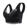 Plus Size Lace Wireless Bralette Comfort Lift Push Up Bra 7