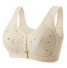 FallSweet Comfortable Front Closure Cotton Bra  Plus Size Wireless Support 9