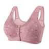 FallSweet Comfortable Front Closure Cotton Bra  Plus Size Wireless Support 11