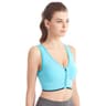 Breathable Front Zipper Sports Bra For Women  Shockproof Wireless Fitness Support 5