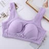 Plus Size Comfort Cotton Sleep Bra Wireless Removable Padding Support 8