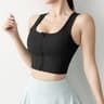Front Zip Fitness Sports Bra For Women  Breathable Push Up Yoga  Gym Top 9
