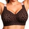 Premium Leopard Print Wire Free Bra Breathable Seamless Support Plus Size Bra 3