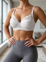 Elegant Floral Lace Underwire Push Up Bra  Comfortable Thin Cup Support 12