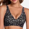 Premium Seamless Pink Leopard Print Full Cup Wire Free Bra  Breathable Comfort  Stylish Support 13
