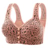 Leopard Front Closure Wireless Push Up Bra 3