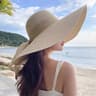 Womens Foldable Wide Brim Straw Sun Hat With Bow For UV Protection 7