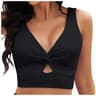 Solid Color Push Up Tankini Top Cross Strap Backless Bikini Swimsuit 6