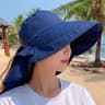 Womens Wide Brim Neck Protection Sun Hat Breathable Foldable Outdoor Cap 8
