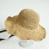 Foldable Straw Sun Hat Wide Brim Beach Sun Hat With Adjustable Drawstring 5
