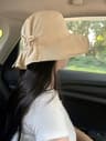 Womens Wide Brim Foldable Sun Hat With Bow  Lightweight Beach  Travel Sun Protection Hat 4