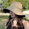 Womens Wide Brim UV Protection Foldable Beach Sun Hat For Hiking  Fishing 2