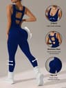 Womens Hollow Vest Yoga Jumpsuit  Seamless Elastic Fitness  Running OnePiece Outfit 5