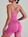 Womens Seamless Yoga Bodysuit High Waisted Way Stretch Workout Jumpsuit 5