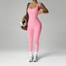 Seamless Ribbed Womens Gym Bodysuit Yoga Jumpsuit For High Elastic Workout  Hip Lift 4