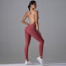 Backless Yoga Bodysuit Seamless Workout Romper Push Up Fitness One Piece Jumpsuit 6