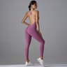 Backless Yoga Bodysuit Seamless Workout Romper Push Up Fitness One Piece Jumpsuit 7