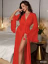 See Through Lace Sleepwear Robe Sexy Lingerie Nightwear For Women 6