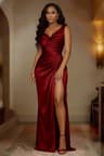 Summer Sleeveless High Waist Side Slit Maxi Dress For Women Elegant Vacation Gown 7