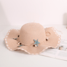 Bohemian Wide Brim Straw Hat With Shell Beads  Breathable Wavy Edge Beach Sun Hat 4