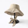 Chic Cotton Linen Wide Brim Bucket Hat For Women Foldable Korean Style UV Protection Beach Sun Hat  6