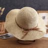 French Style Wide Brim Beach Hat With Elegant Accent Bow 5
