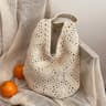 French Style Hollow Out Woven Straw Tote Bag 6