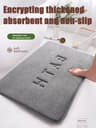 Memory Foam Carpet Faux Cashmere Anti Slip Mat Coral Fleece Floor Mat Super Absorbent Bathroom And  8