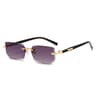 Rimless Rectangle Sunglasses Fashion Small Square Shades For Women Men Summer Travel 9