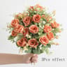 Rose White Peony Silk Bouquet Artificial Flower Small Bud Wedding Home Decoration 3
