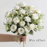 Rose White Peony Silk Bouquet Artificial Flower Small Bud Wedding Home Decoration 6