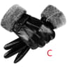 Winter Fashion Gloves Black Leather Driving Gloves Thin Style Full Finger Touchscreen Men Gloves No 3