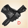 Winter Fashion Gloves Black Leather Driving Gloves Thin Style Full Finger Touchscreen Men Gloves No 4