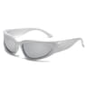 New Arrival Sunglasses Women Unique Oval Eye Wear Punk Sunglasses Men Colourful Mirror Goggle Shade 6